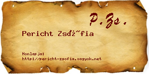 Pericht Zsófia névjegykártya