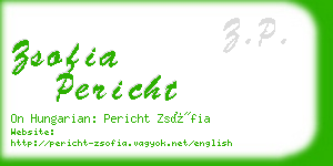 zsofia pericht business card